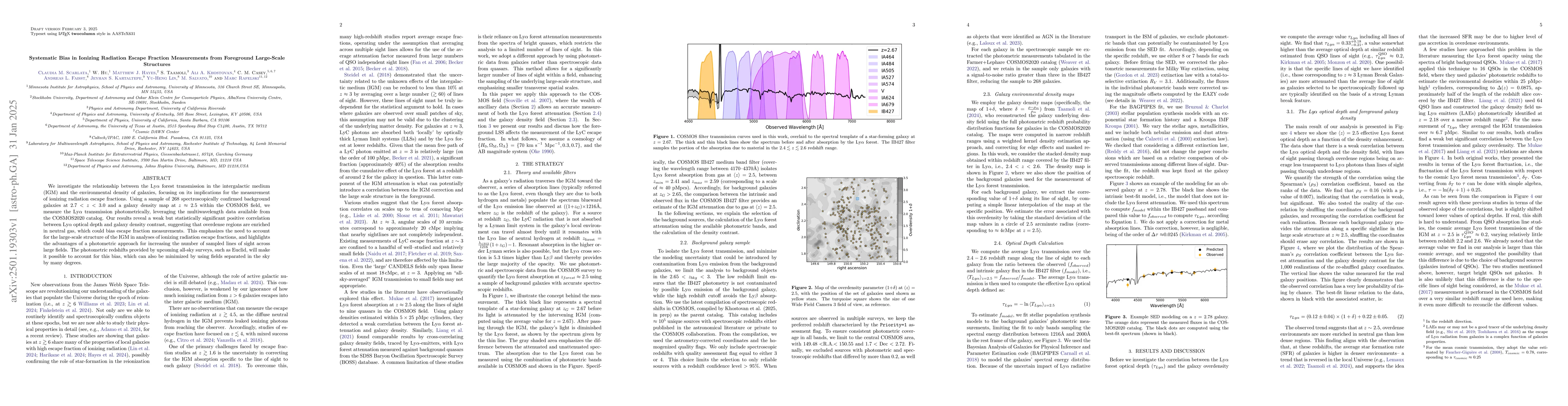 Thumbnail for Systematic Bias in Ionizing Radiation Escape Fraction Measurements from
  Foreground Large-Scale Structures