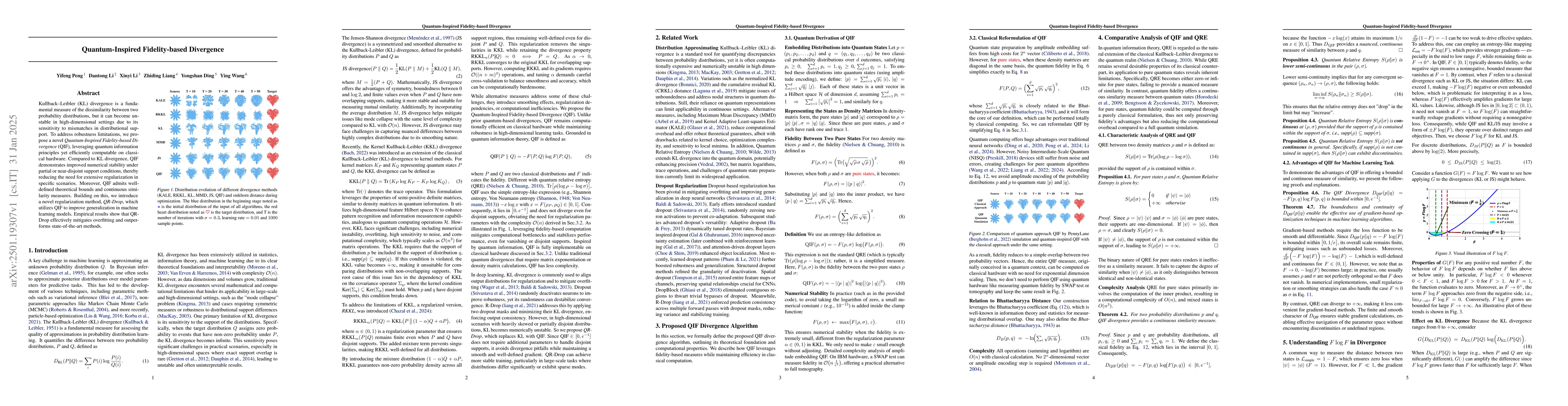 Thumbnail for Quantum-Inspired Fidelity-based Divergence