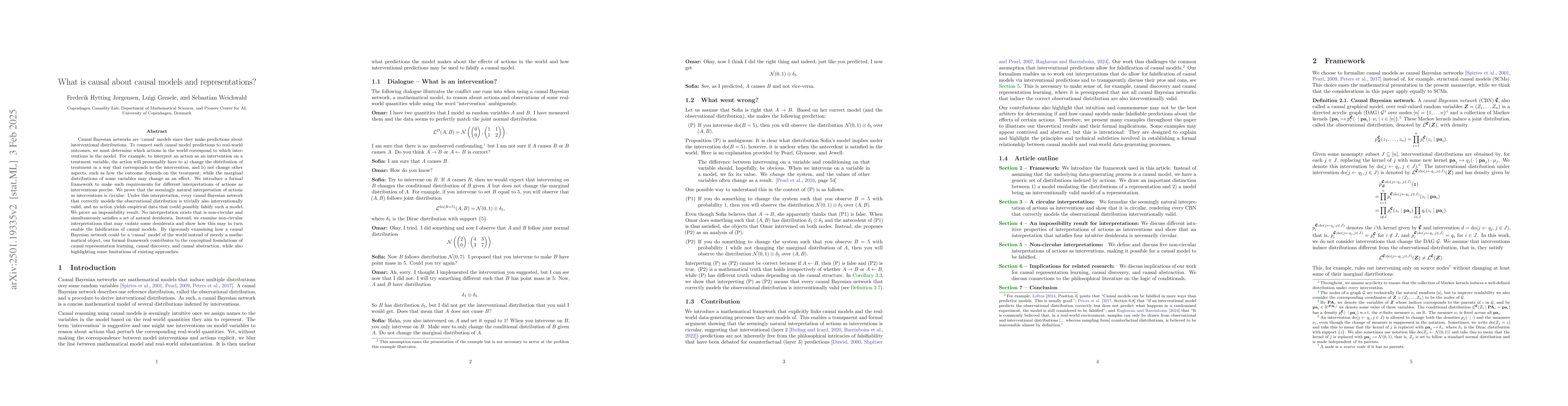 Thumbnail for What is causal about causal models and representations?