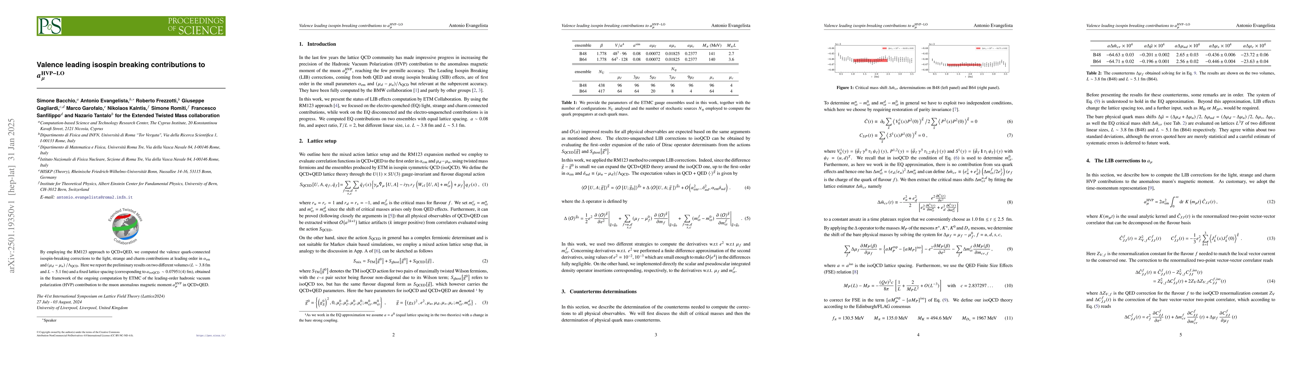 Thumbnail for Valence leading isospin breaking contributions to
  $a_μ^{\mathrm{HVP-LO}}$