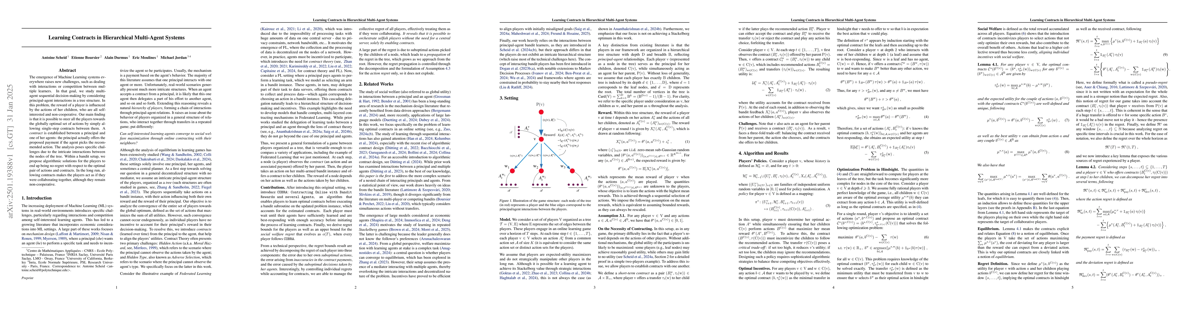 Thumbnail for Learning Contracts in Hierarchical Multi-Agent Systems