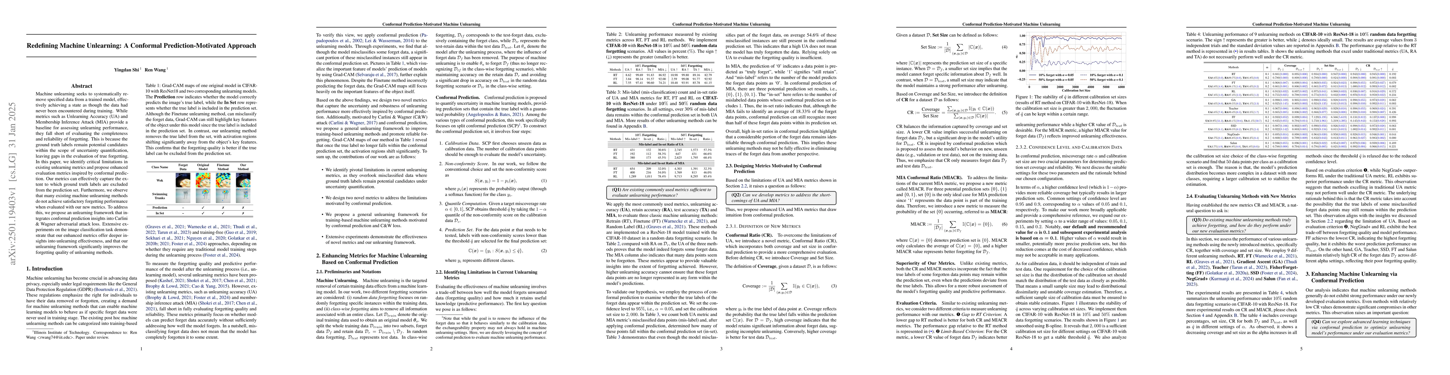 Thumbnail for Redefining Machine Unlearning: A Conformal Prediction-Motivated Approach