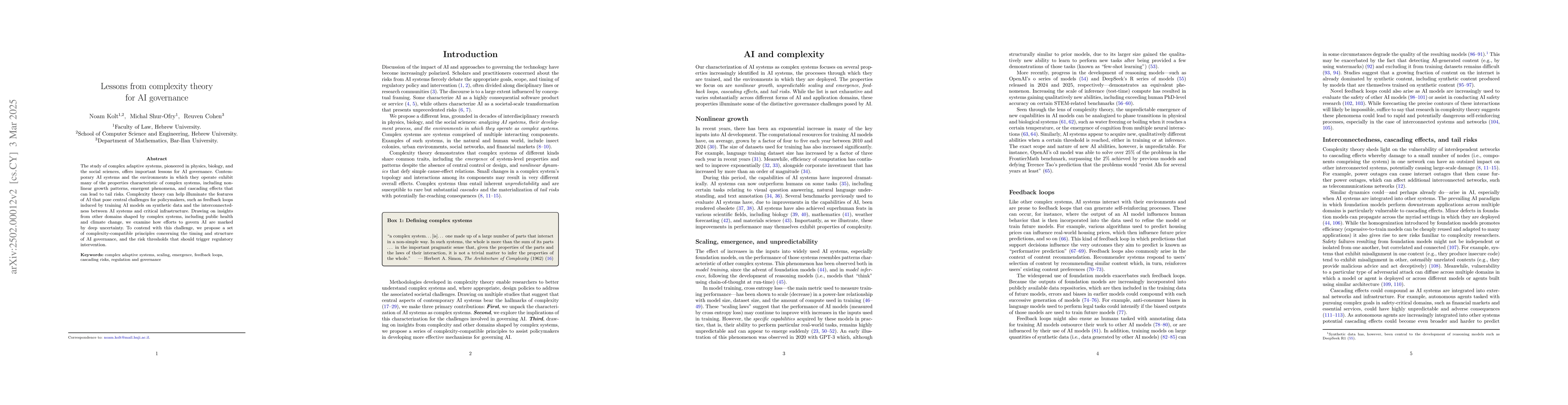 Thumbnail for Lessons from complexity theory for AI governance