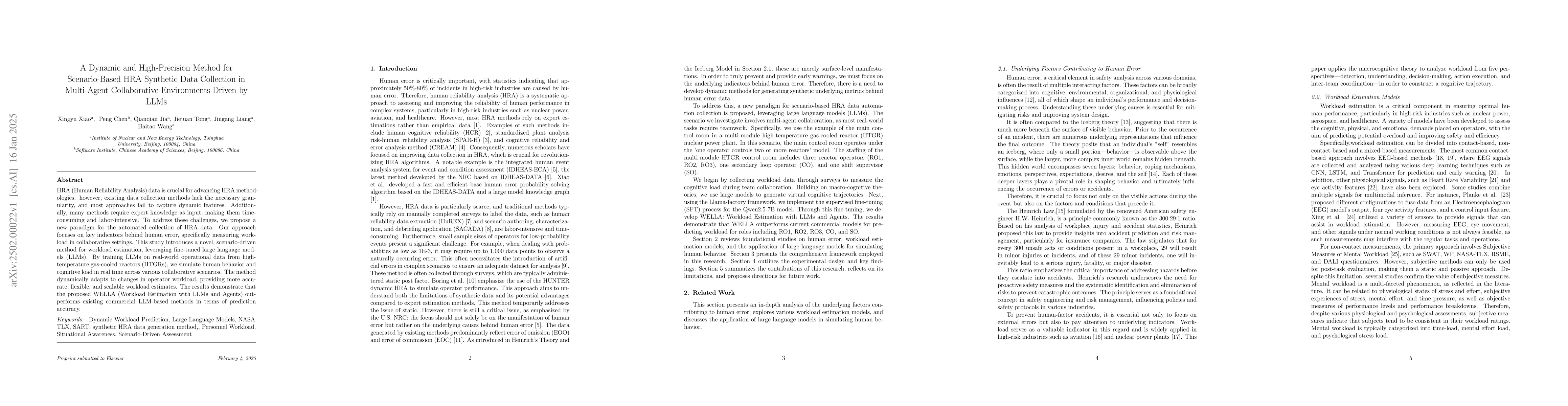 Thumbnail for A Dynamic and High-Precision Method for Scenario-Based HRA Synthetic
  Data Collection in Multi-Agent Collaborative Environments Driven by LLMs