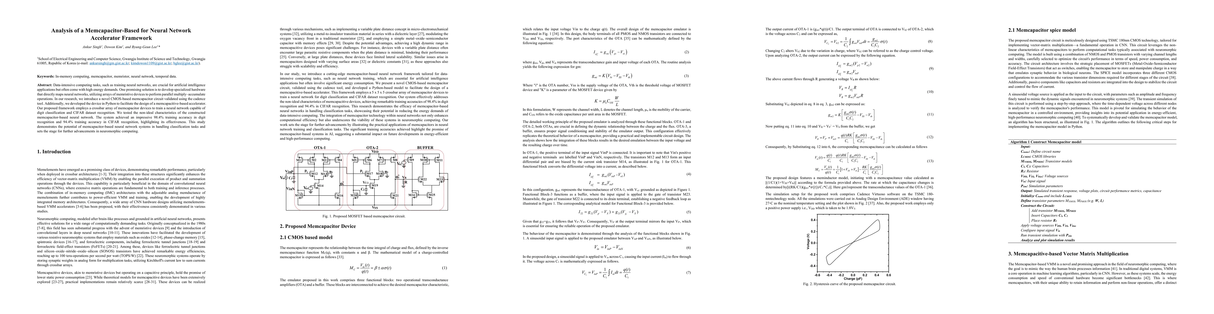 Thumbnail for Analysis of a Memcapacitor-Based for Neural Network Accelerator
  Framework