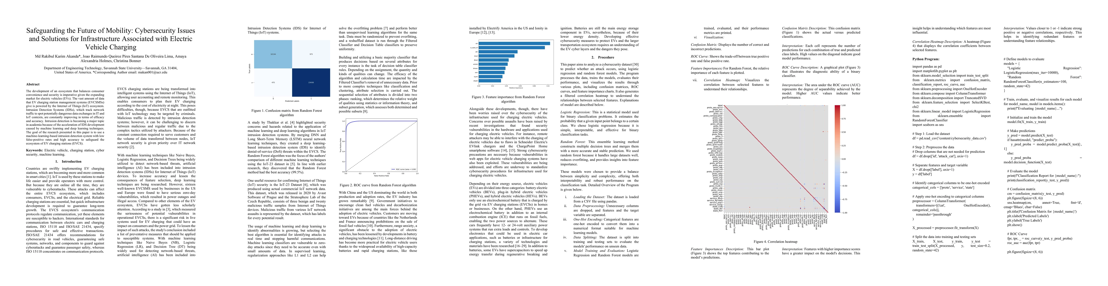 Thumbnail for Safeguarding the Future of Mobility: Cybersecurity Issues and Solutions
  for Infrastructure Associated with Electric Vehicle Charging