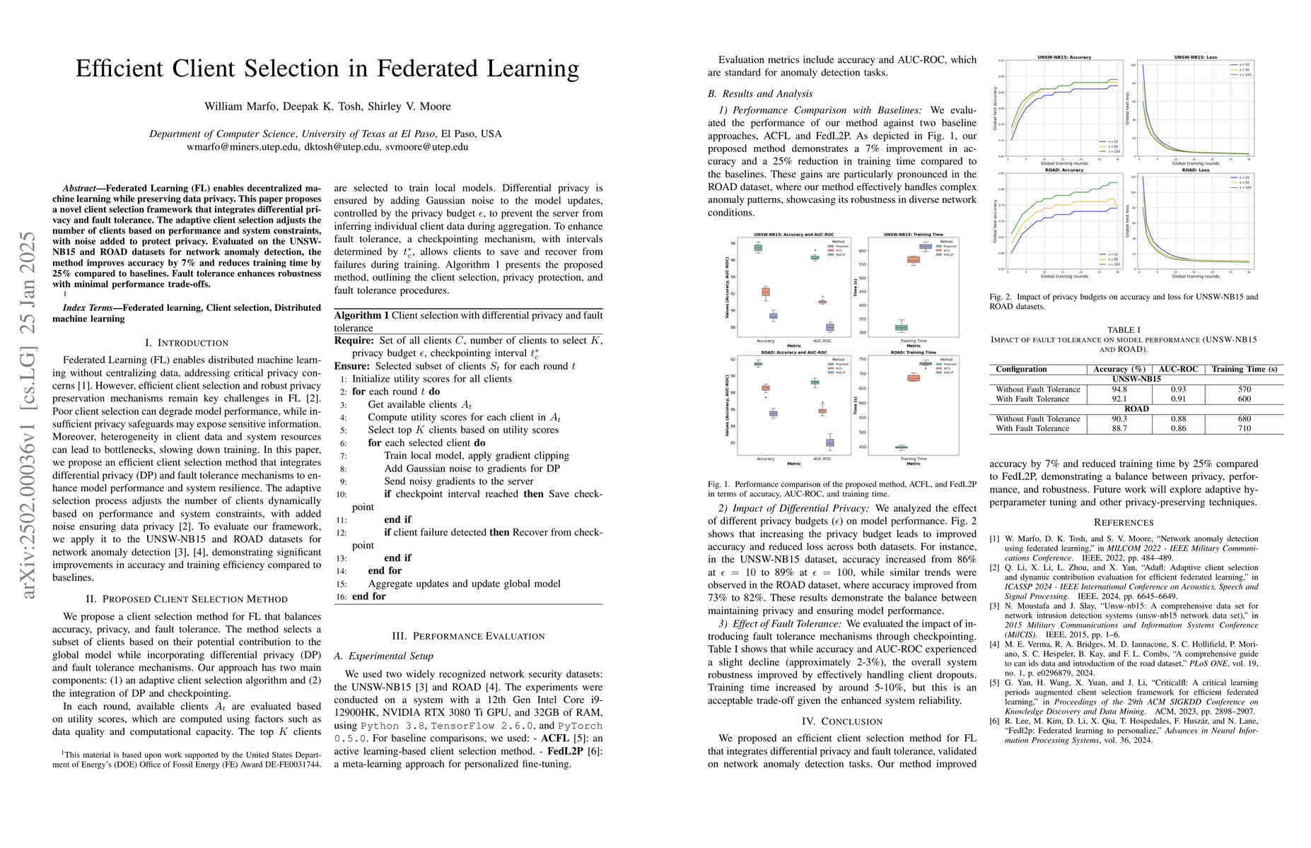 Thumbnail for Efficient Client Selection in Federated Learning