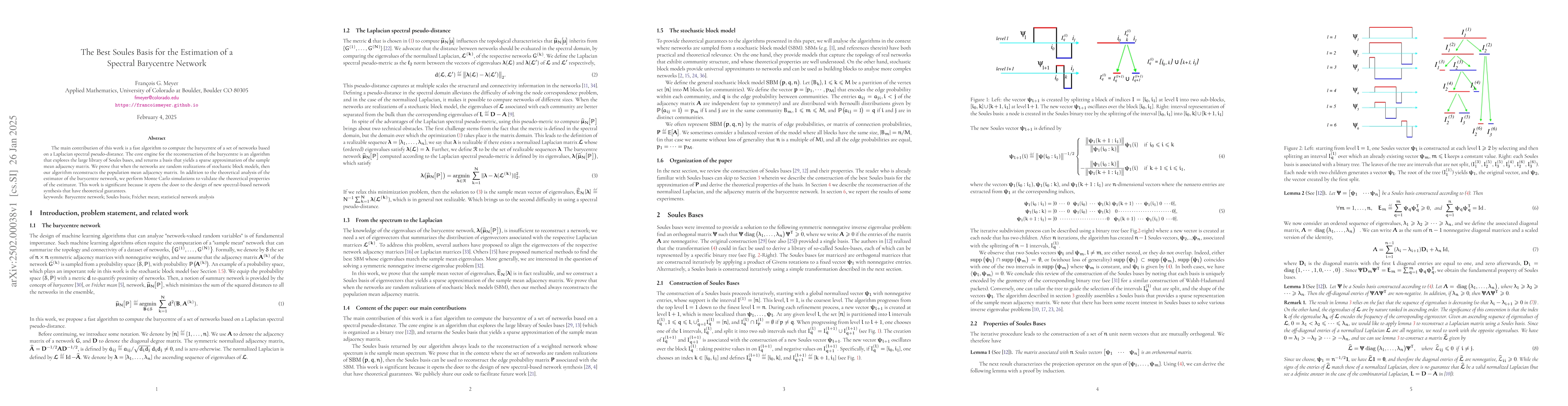 Thumbnail for The Best Soules Basis for the Estimation of a Spectral Barycentre
  Network