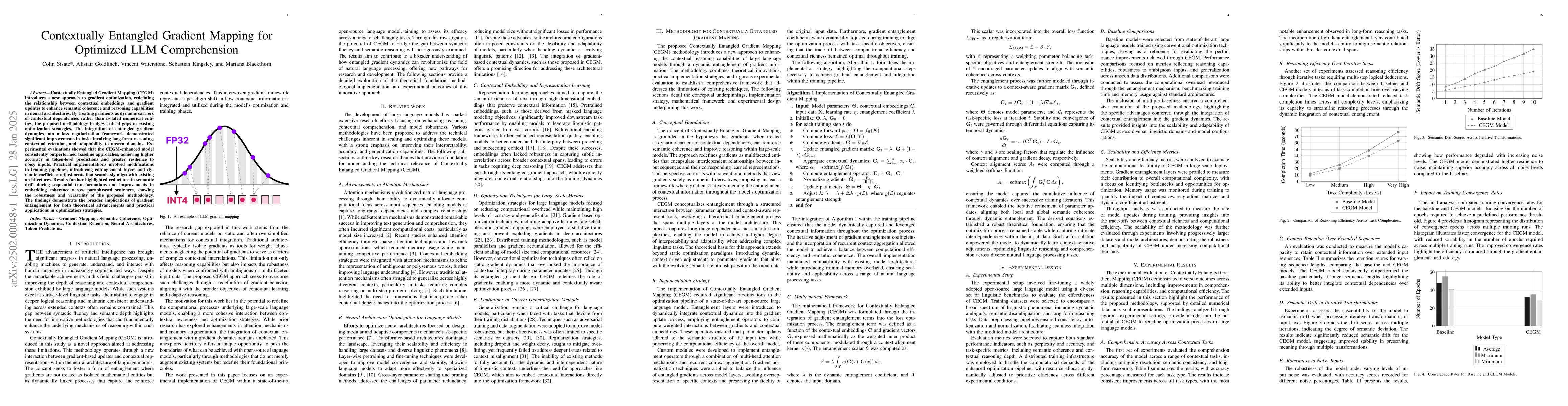 Thumbnail for Contextually Entangled Gradient Mapping for Optimized LLM Comprehension