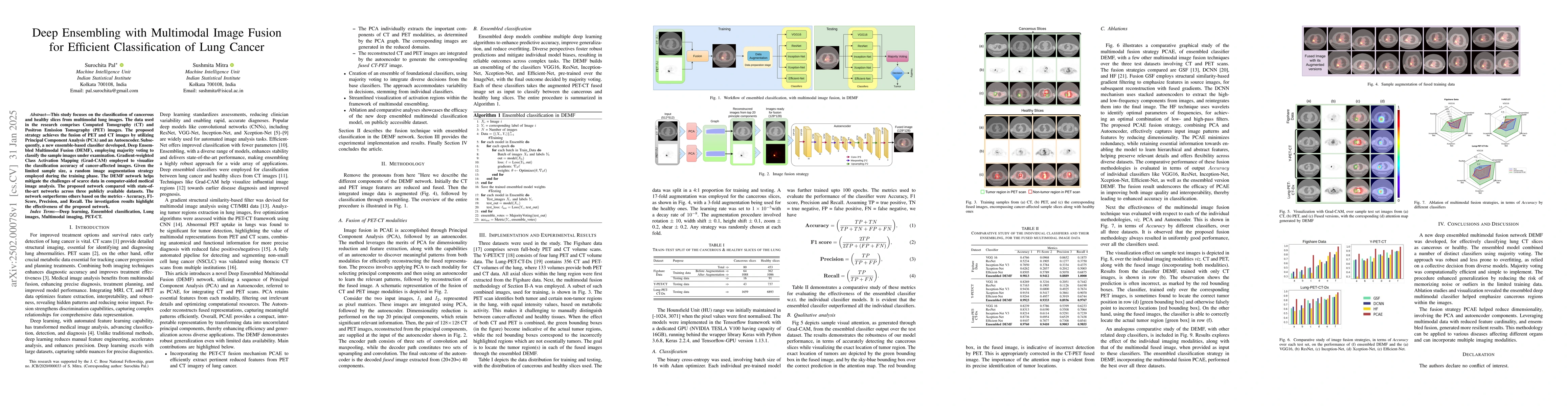 Thumbnail for Deep Ensembling with Multimodal Image Fusion for Efficient
  Classification of Lung Cancer