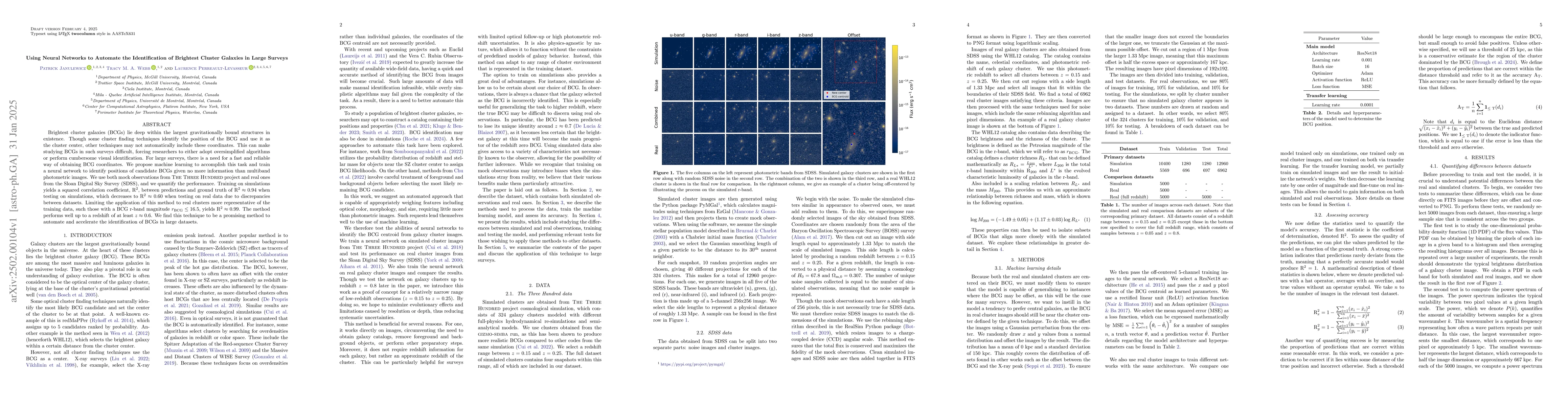 Thumbnail for Using Neural Networks to Automate the Identification of Brightest
  Cluster Galaxies in Large Surveys