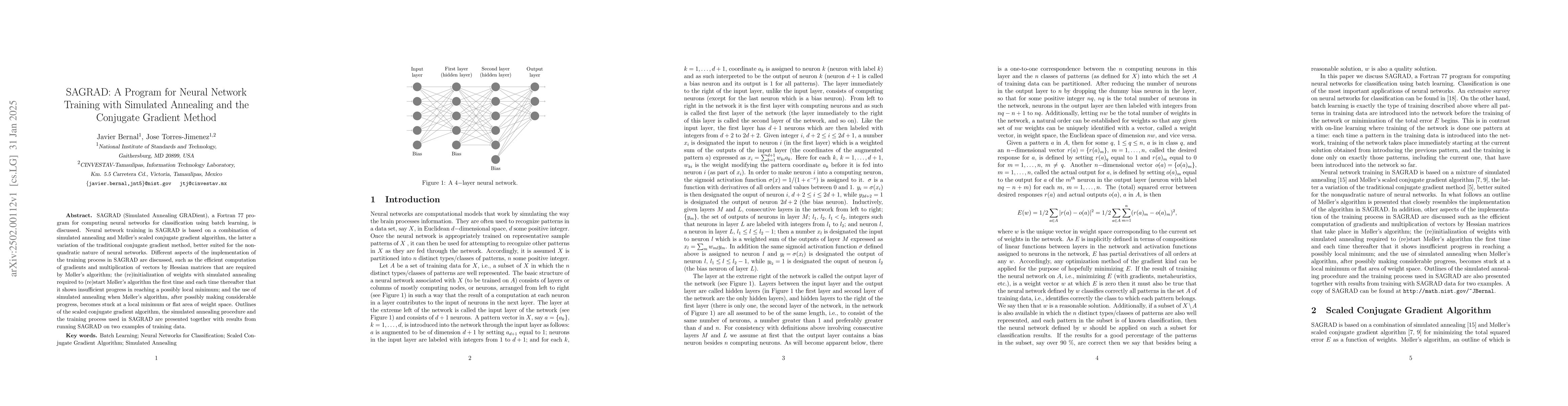 Thumbnail for SAGRAD: A Program for Neural Network Training with Simulated Annealing
  and the Conjugate Gradient Method