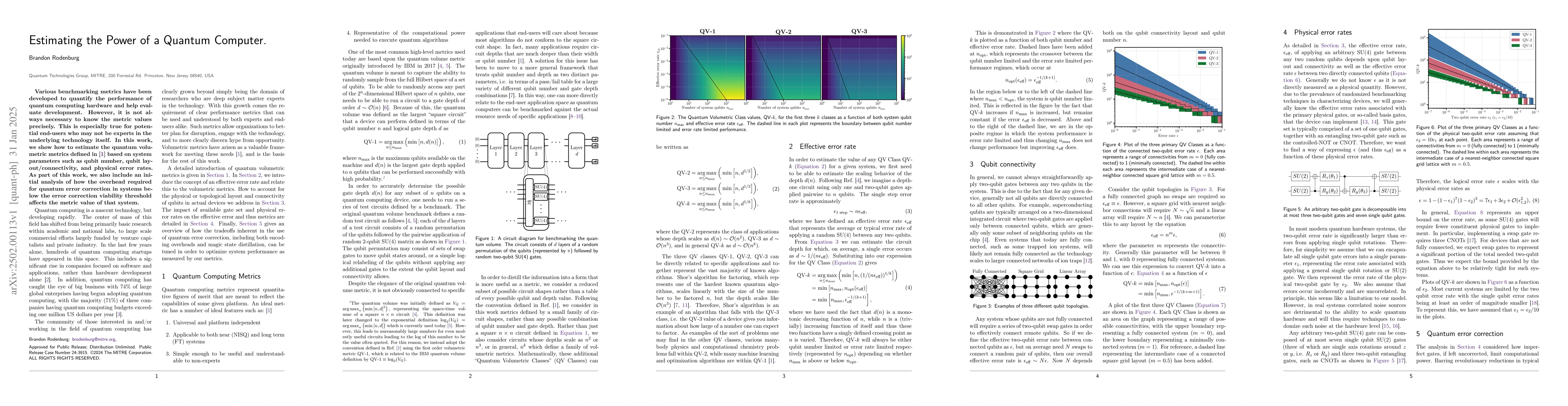 Thumbnail for Estimating the Power of a Quantum Computer