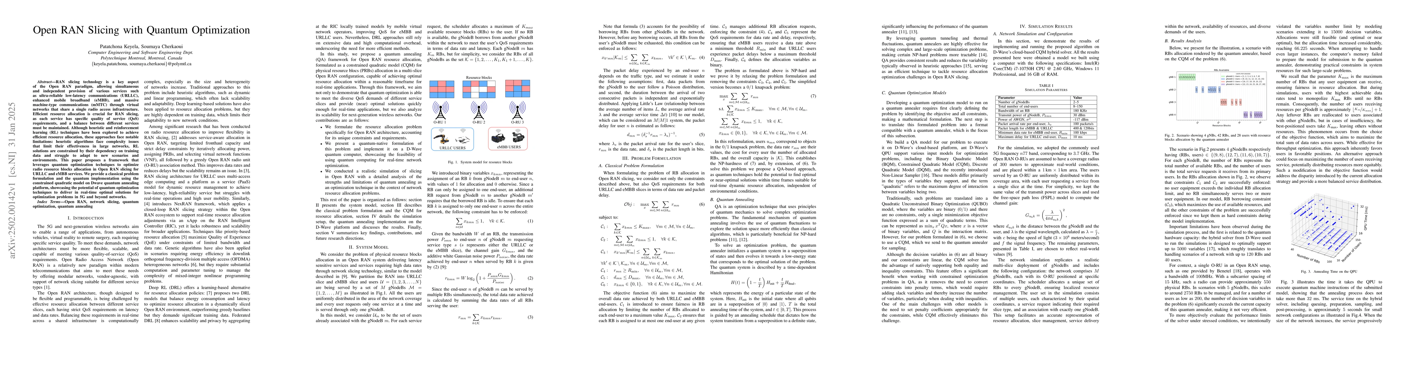 Thumbnail for Open RAN Slicing with Quantum Optimization