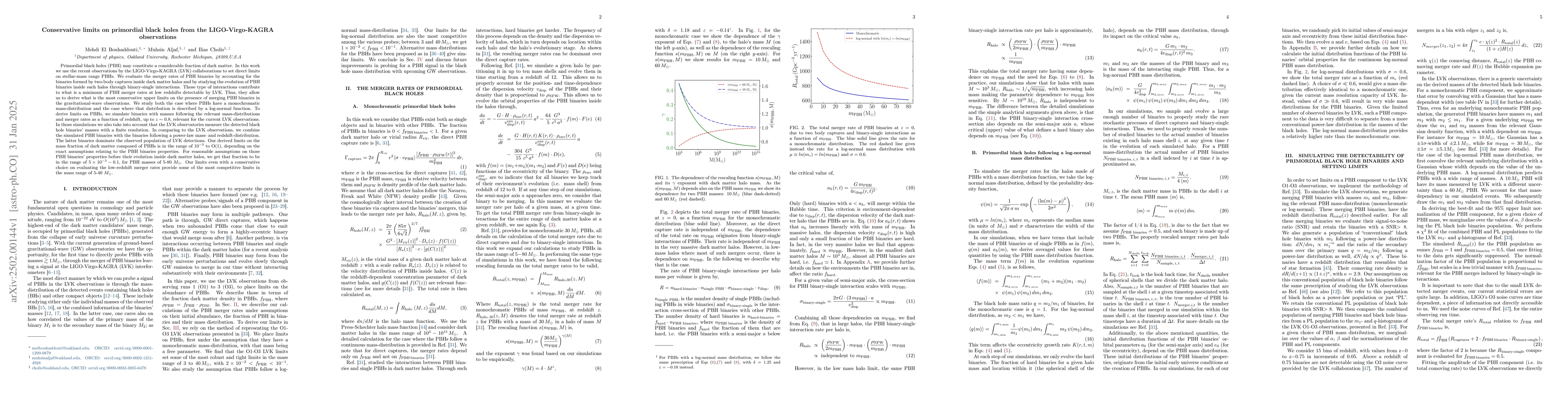 Thumbnail for Conservative limits on primordial black holes from the LIGO-Virgo-KAGRA
  observations