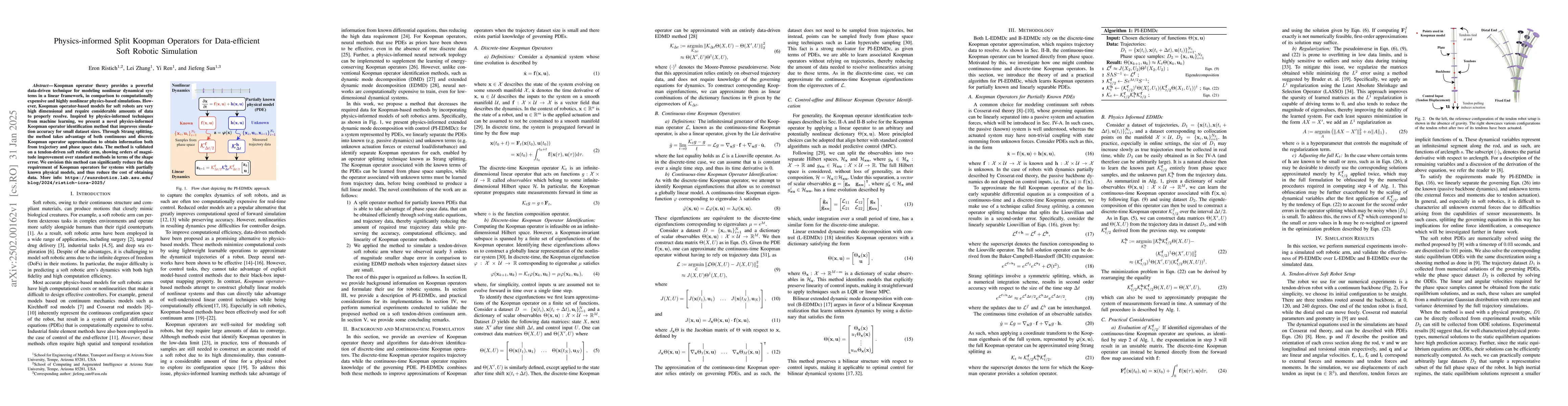 Thumbnail for Physics-informed Split Koopman Operators for Data-efficient Soft Robotic
  Simulation