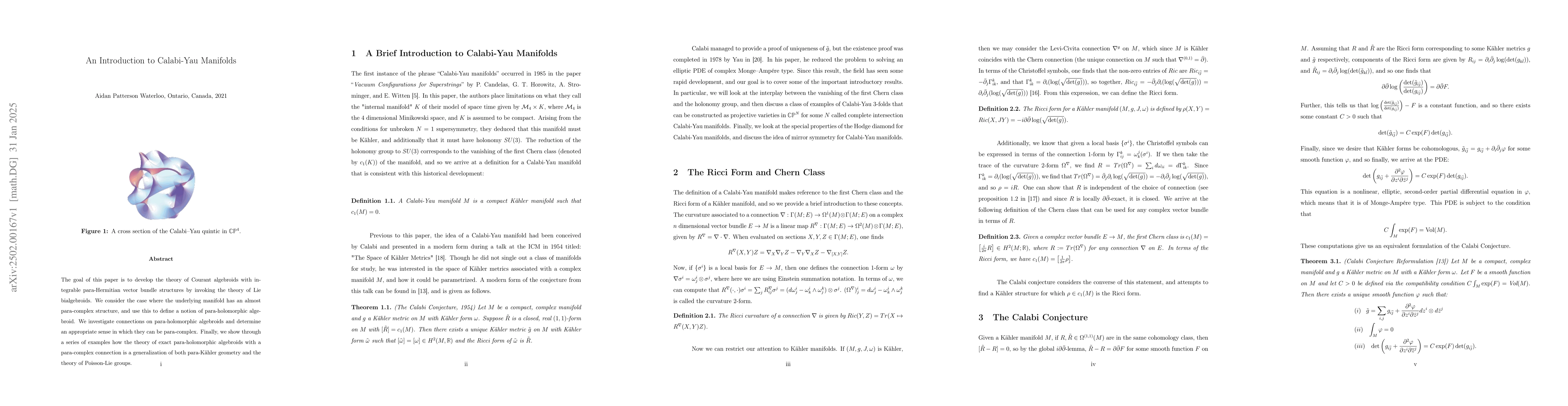 Thumbnail for An Introduction to Calabi-Yau Manifolds