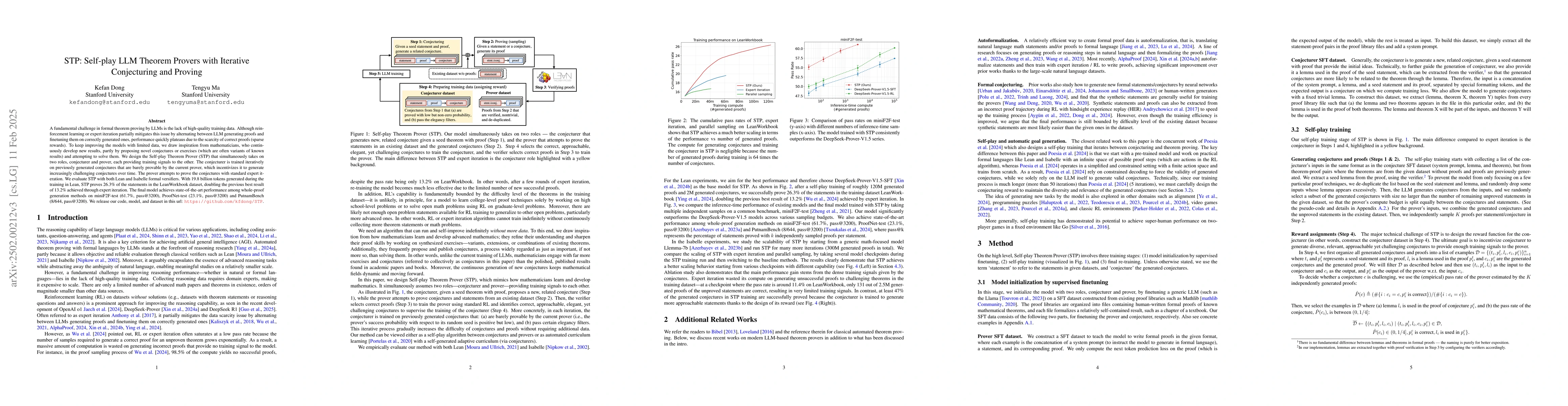 Thumbnail for STP: Self-play LLM Theorem Provers with Iterative Conjecturing and
  Proving