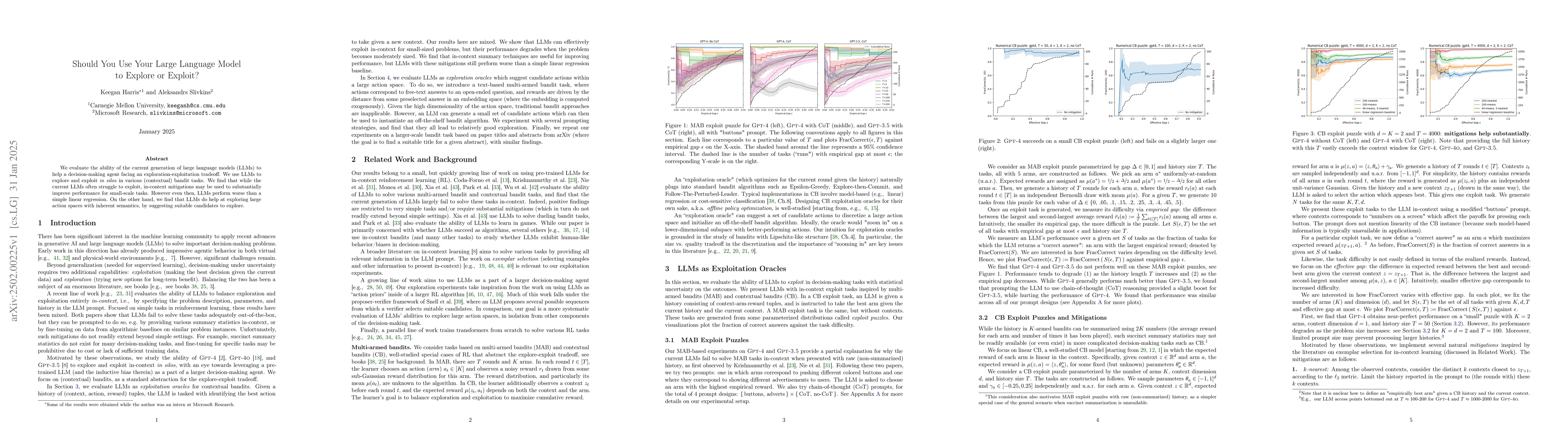 Thumbnail for Should You Use Your Large Language Model to Explore or Exploit?