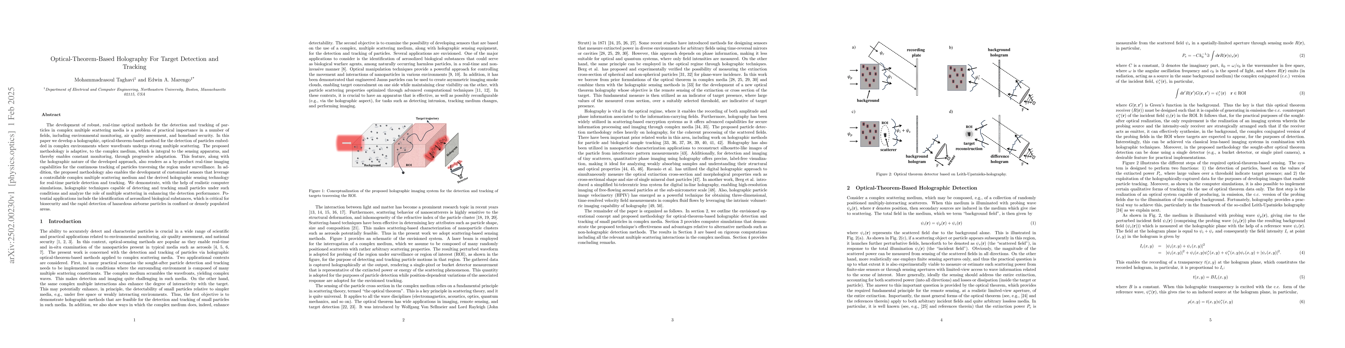 Thumbnail for Optical-Theorem-Based Holography For Target Detection and Tracking