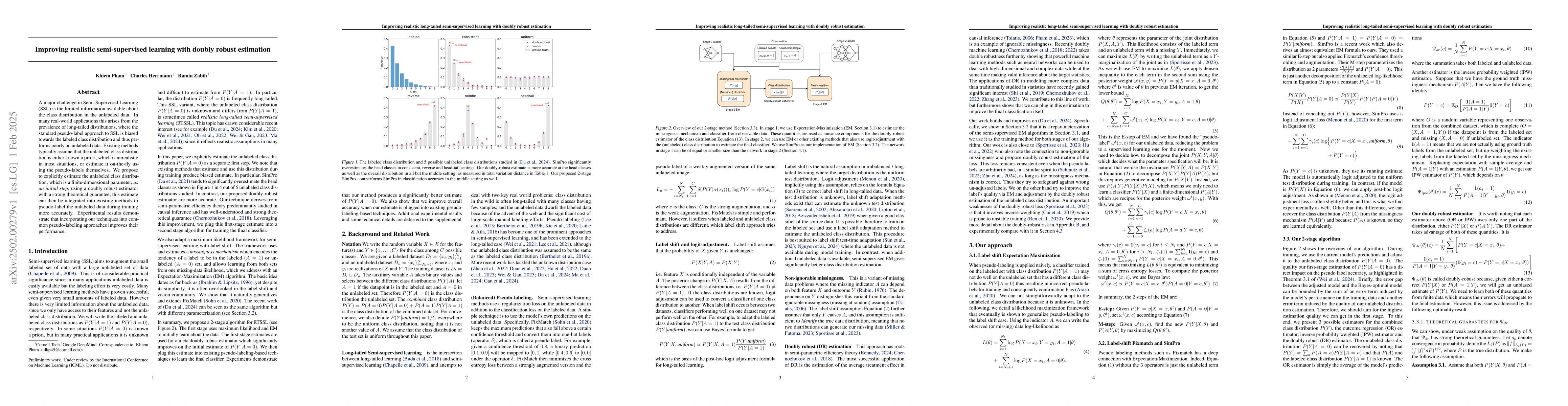 Thumbnail for Improving realistic semi-supervised learning with doubly robust
  estimation