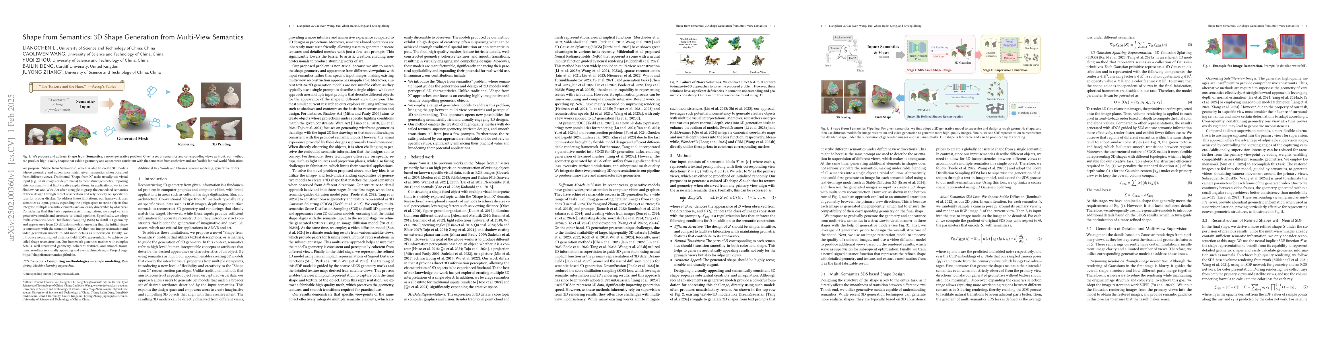 Thumbnail for Shape from Semantics: 3D Shape Generation from Multi-View Semantics