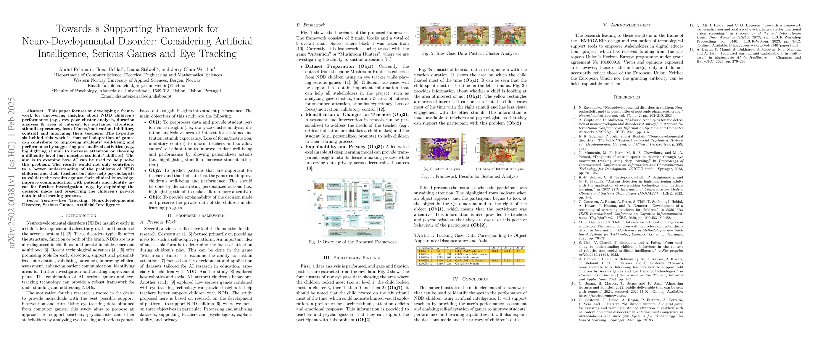 Thumbnail for Towards a Supporting Framework for Neuro-Developmental Disorder:
  Considering Artificial Intelligence, Serious Games and Eye Tracking