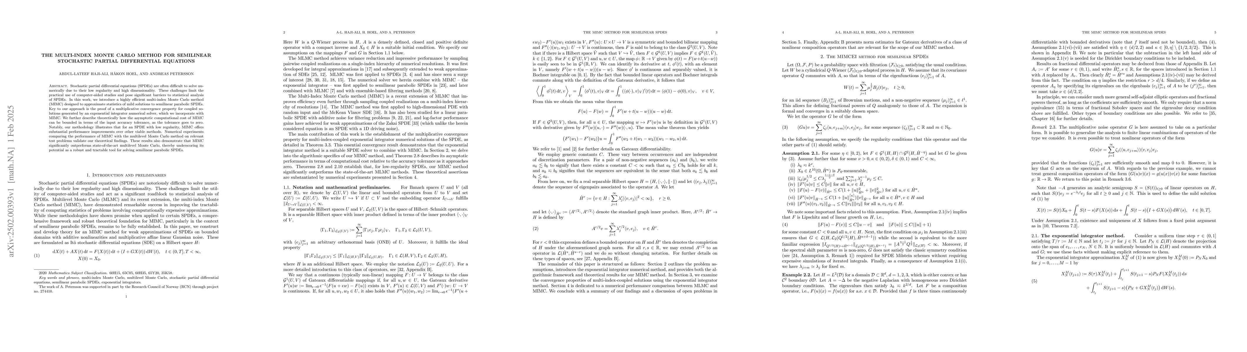 Thumbnail for The multi-index Monte Carlo method for semilinear stochastic partial
  differential equations