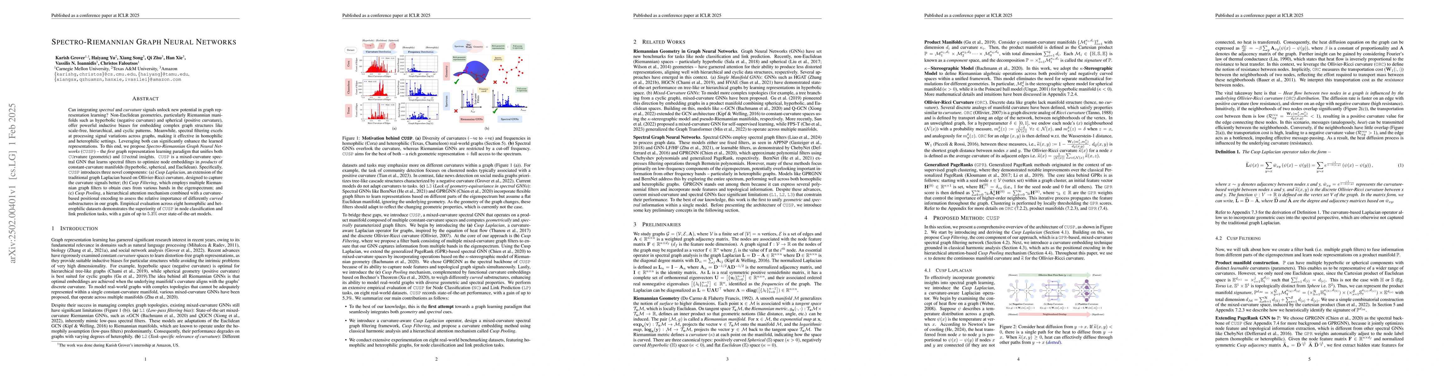 Thumbnail for Spectro-Riemannian Graph Neural Networks