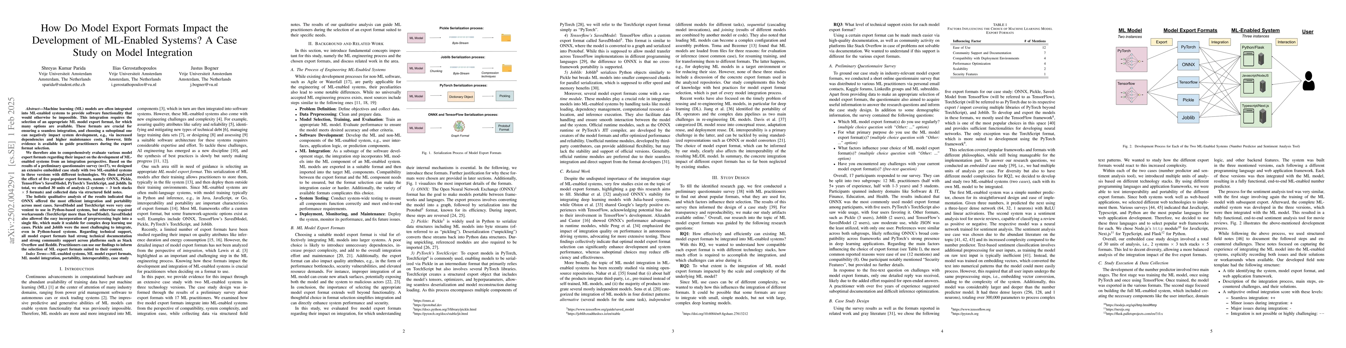 Thumbnail for How Do Model Export Formats Impact the Development of ML-Enabled
  Systems? A Case Study on Model Integration