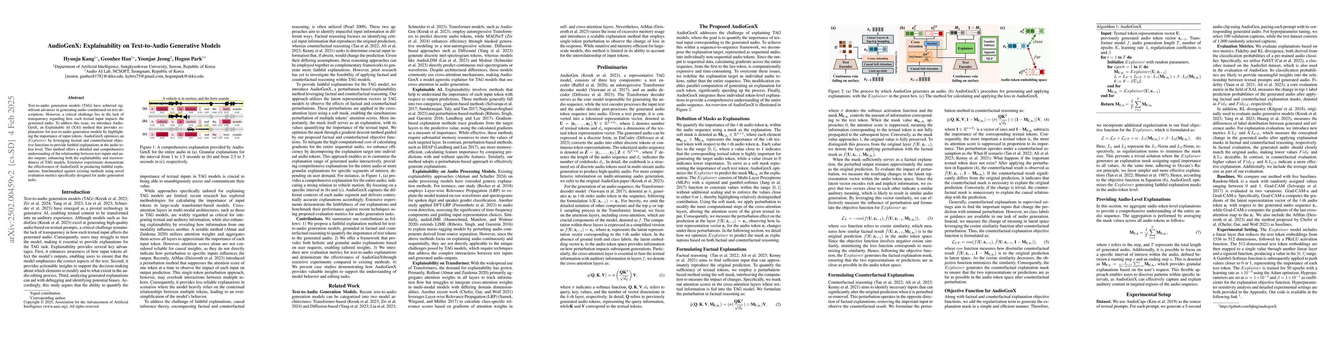 Thumbnail for AudioGenX: Explainability on Text-to-Audio Generative Models