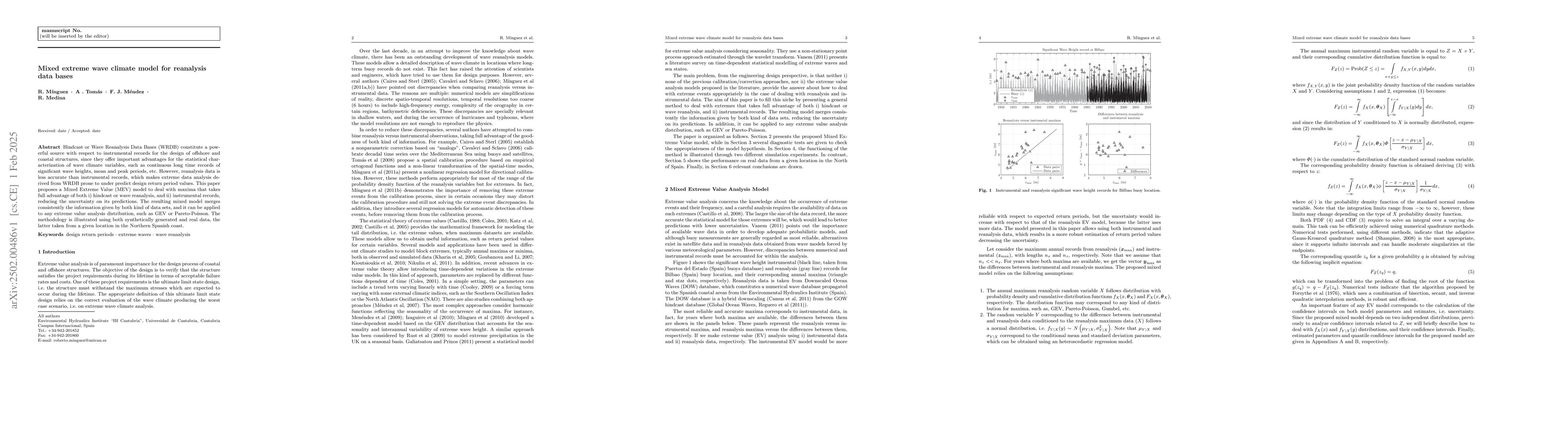 Thumbnail for Mixed extreme wave climate model for reanalysis databases