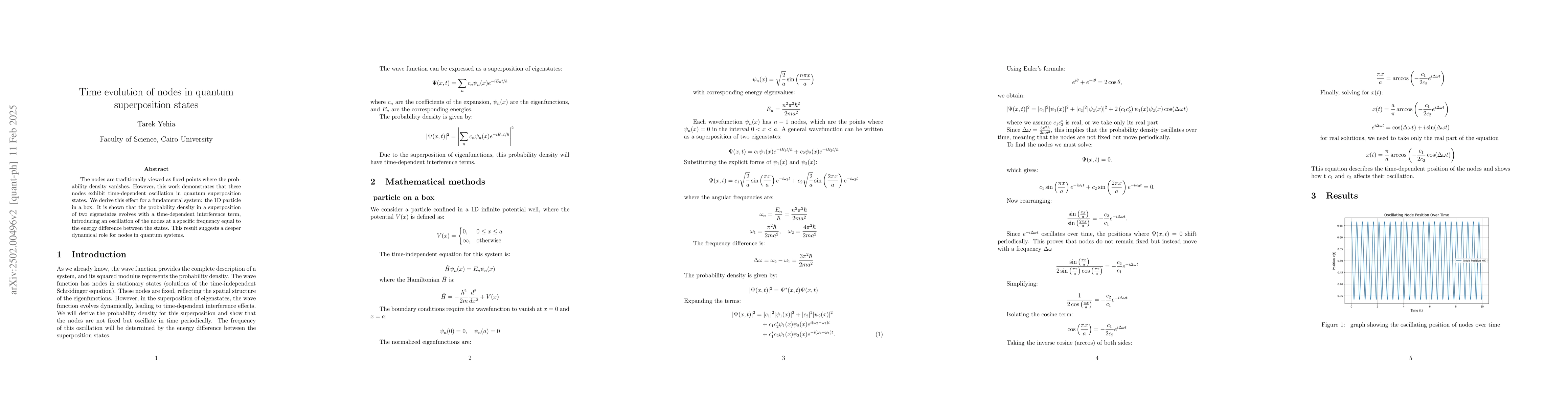 Thumbnail for Time evolution of nodes in quantum superposition states