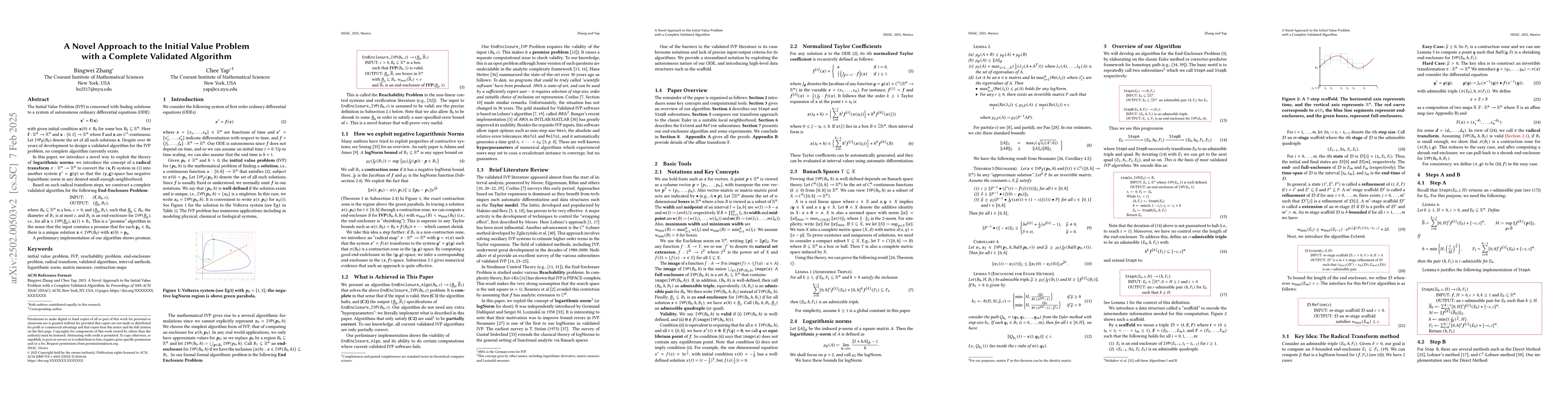Thumbnail for A Novel Approach to the Initial Value Problem with a complete validated
  algorithm