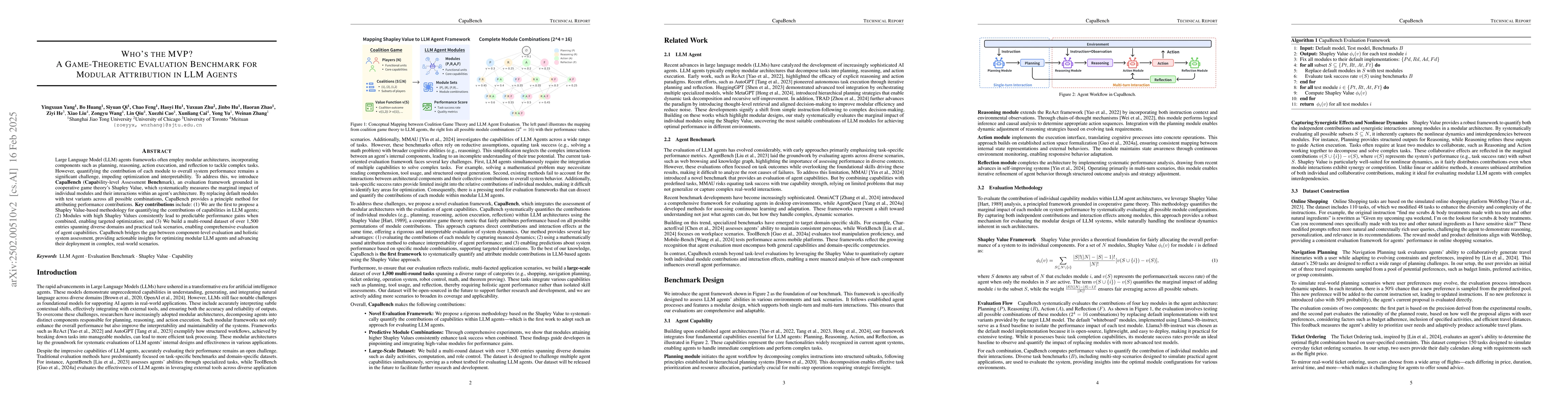 Thumbnail for Who's the MVP? A Game-Theoretic Evaluation Benchmark for Modular
  Attribution in LLM Agents