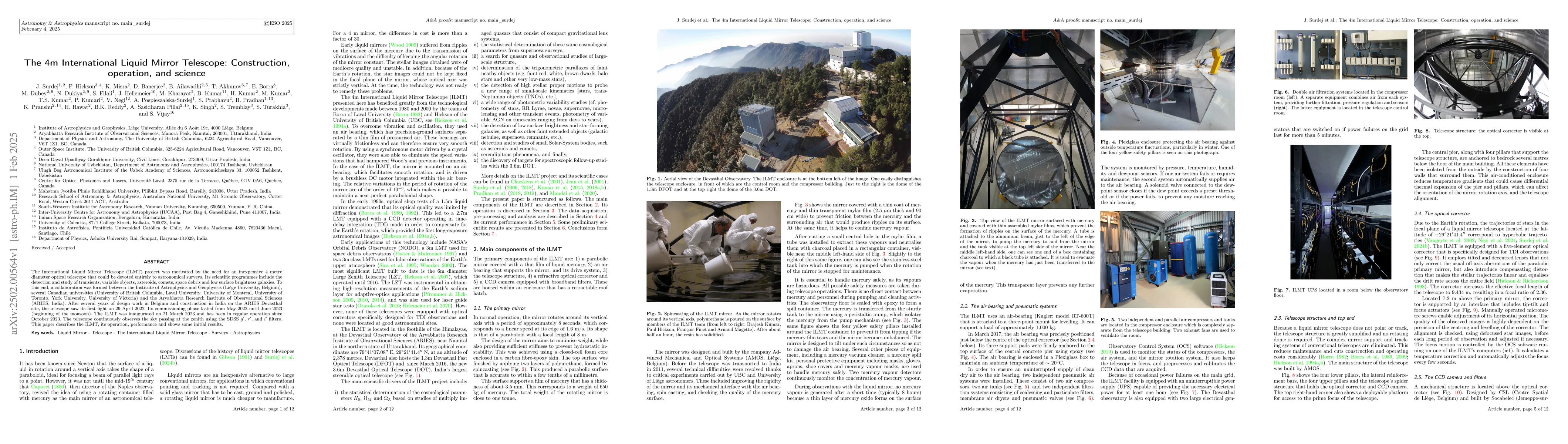 Thumbnail for The 4m International Liquid Mirror Telescope: Construction, operation,
  and science