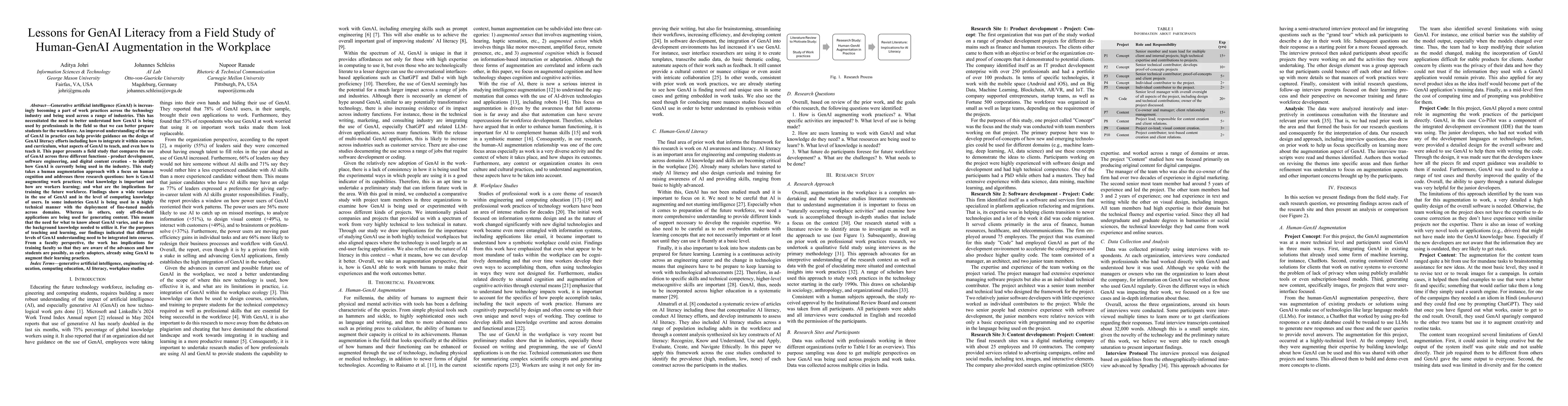 Thumbnail for Lessons for GenAI Literacy From a Field Study of Human-GenAI
  Augmentation in the Workplace
