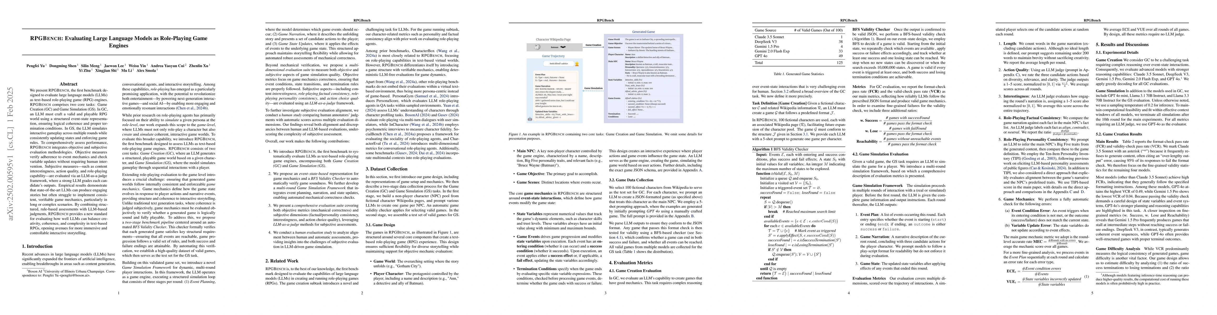 Thumbnail for RPGBENCH: Evaluating Large Language Models as Role-Playing Game Engines