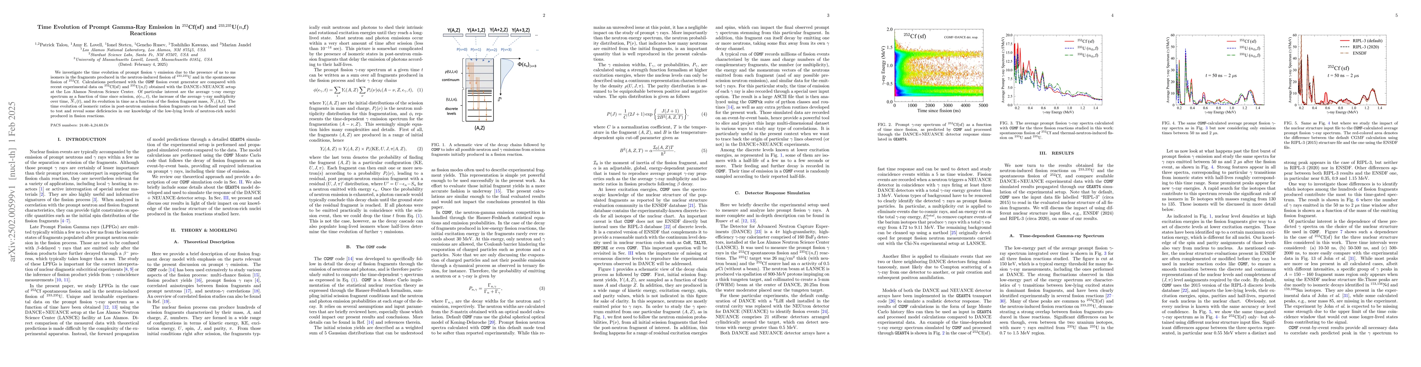 Thumbnail for Time Evolution of Prompt Gamma-Ray Emission in $^{252}$Cf(sf) and
  $^{233,235}$U($n$,f) Reactions