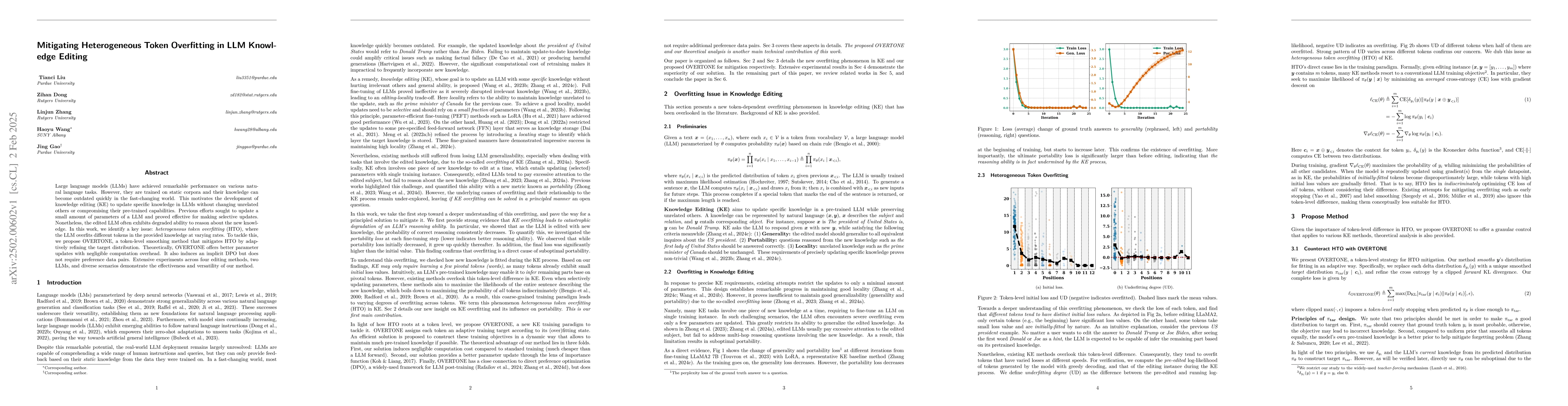 Thumbnail for Mitigating Heterogeneous Token Overfitting in LLM Knowledge Editing