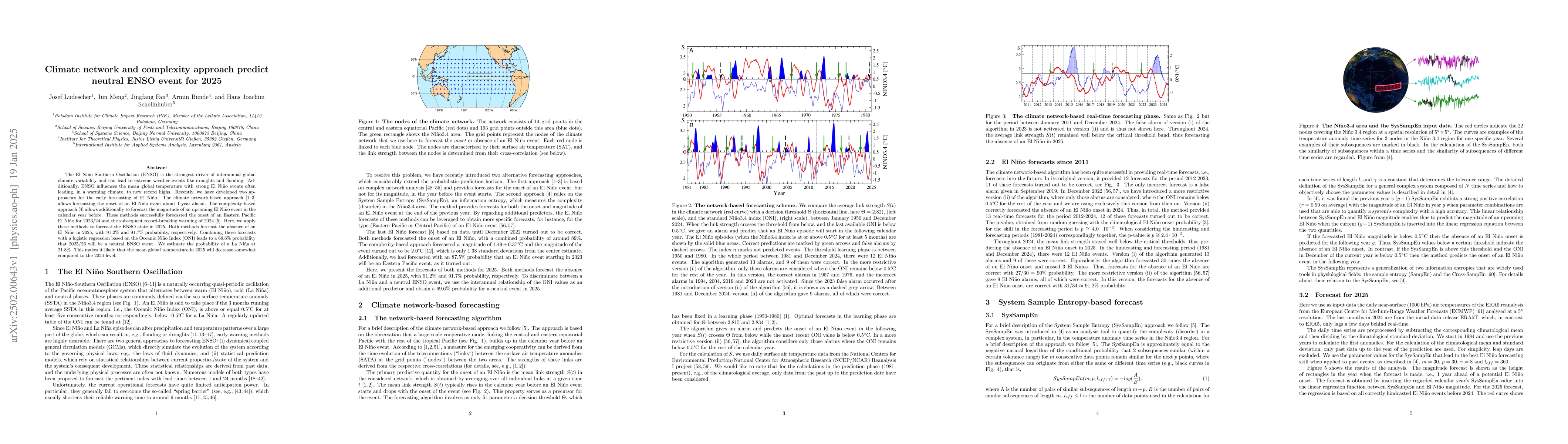 Thumbnail for Climate network and complexity approach predict neutral ENSO event for
  2025
