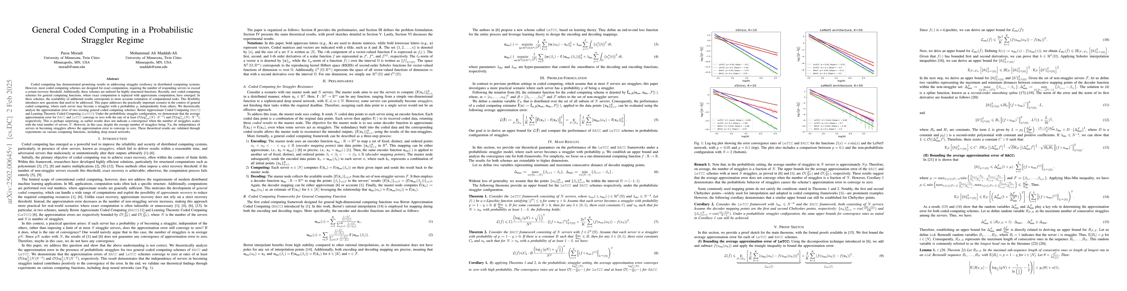 Thumbnail for General Coded Computing in a Probabilistic Straggler Regime