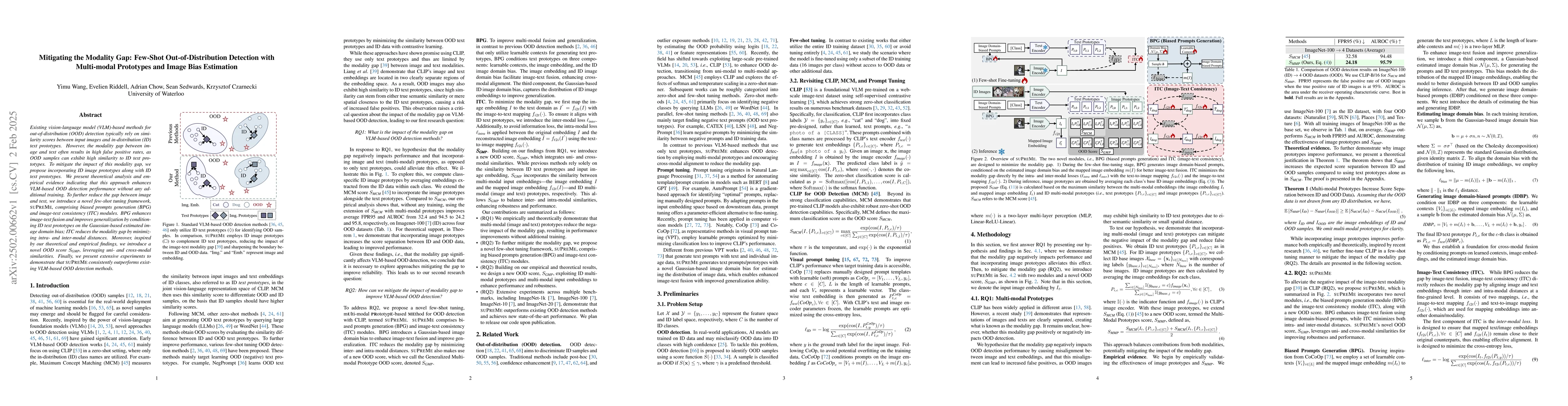 Thumbnail for Mitigating the Modality Gap: Few-Shot Out-of-Distribution Detection with
  Multi-modal Prototypes and Image Bias Estimation
