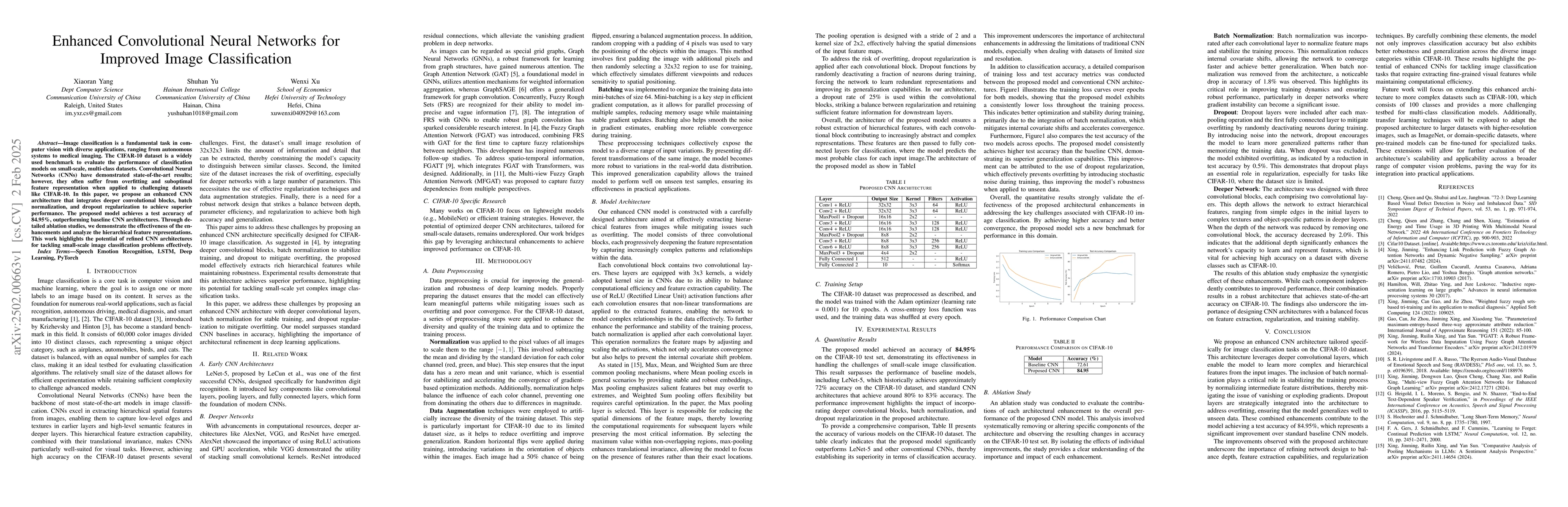 Thumbnail for Enhanced Convolutional Neural Networks for Improved Image Classification