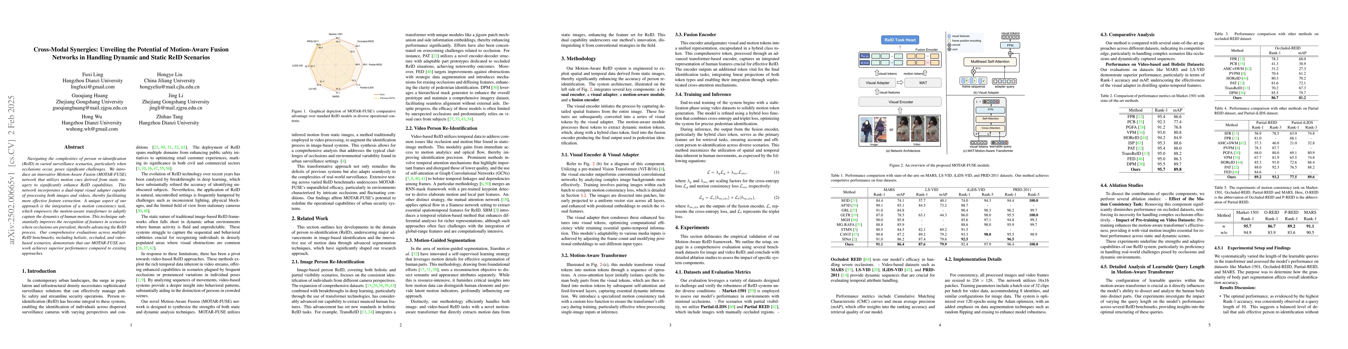 Thumbnail for Cross-Modal Synergies: Unveiling the Potential of Motion-Aware Fusion
  Networks in Handling Dynamic and Static ReID Scenarios