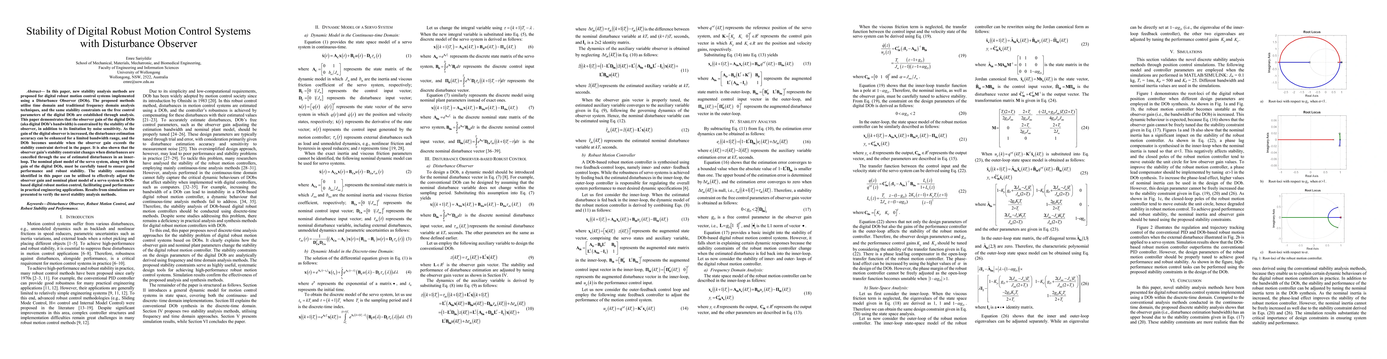 Thumbnail for IEEEICM25: "Stability of Digital Robust Motion Control Systems with
  Disturbance Observer"