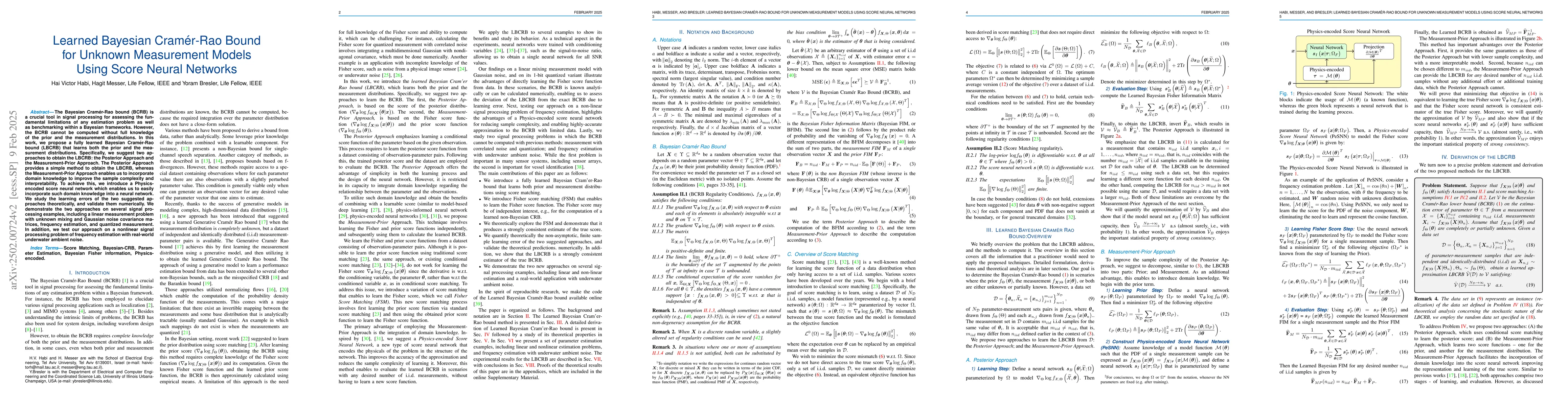 Thumbnail for Learned Bayesian Cramér-Rao Bound for Unknown Measurement Models Using
  Score Neural Networks