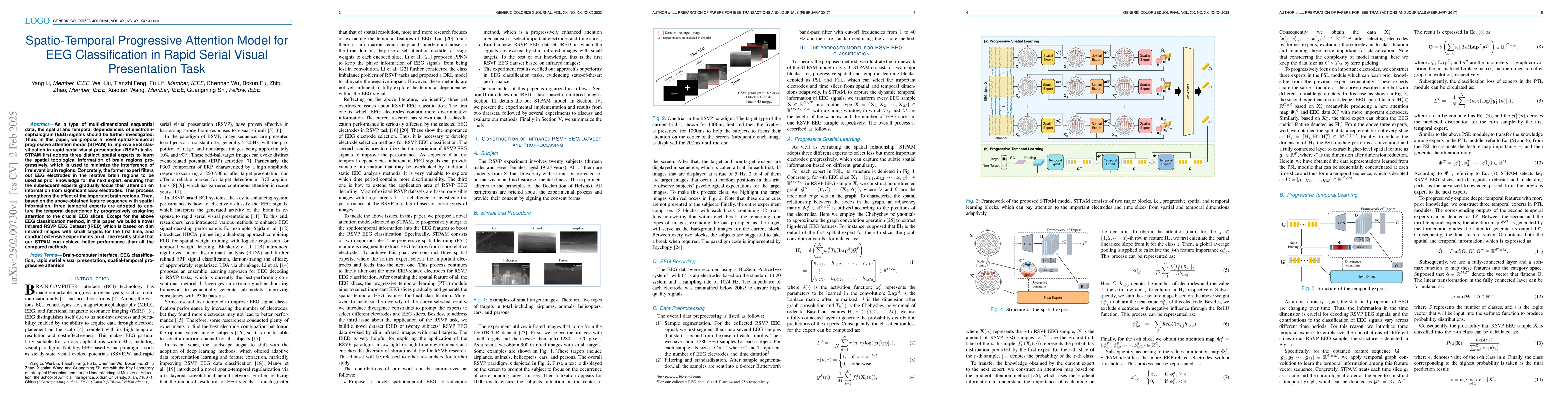 Thumbnail for Spatio-Temporal Progressive Attention Model for EEG Classification in
  Rapid Serial Visual Presentation Task