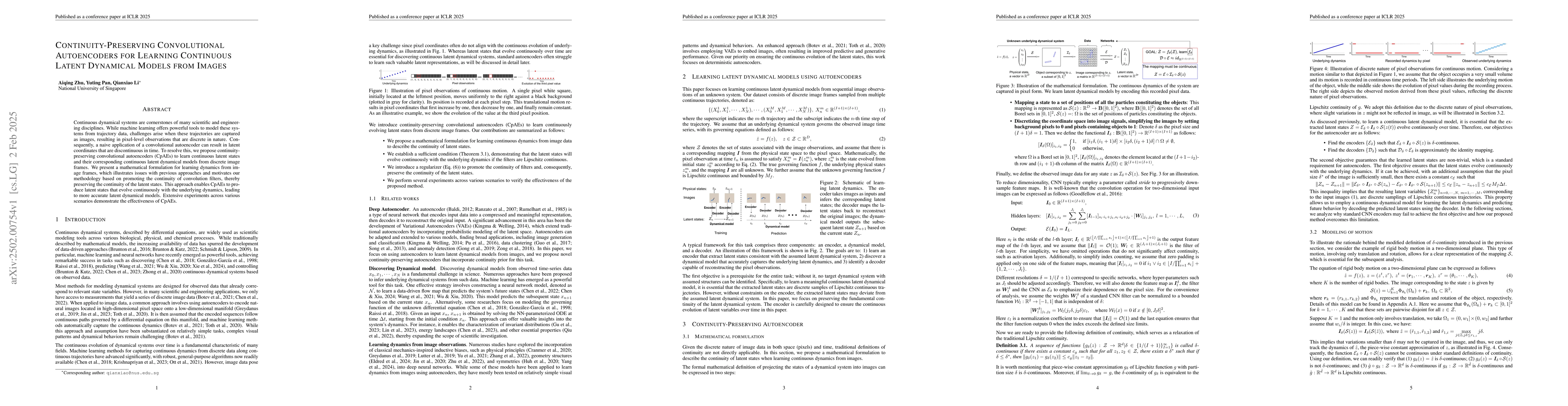 Thumbnail for Continuity-Preserving Convolutional Autoencoders for Learning Continuous
  Latent Dynamical Models from Images