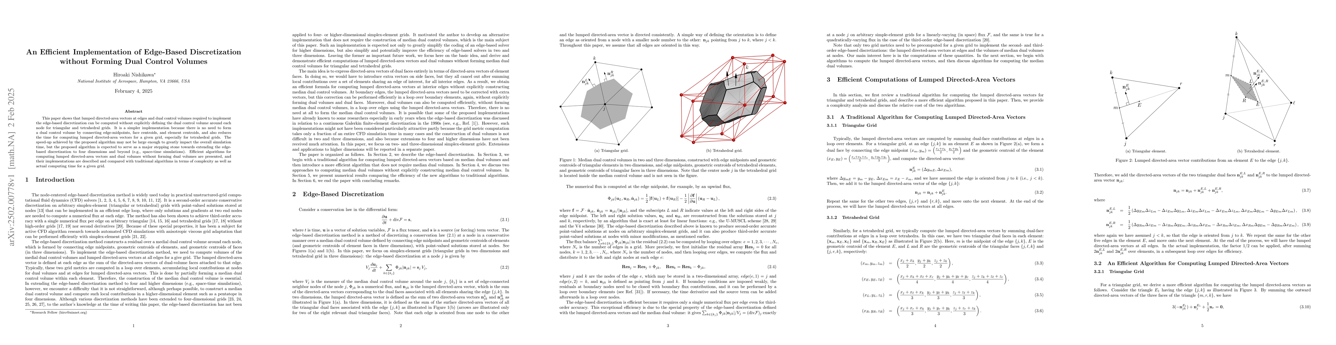 Thumbnail for An Efficient Implementation of Edge-Based Discretization without Forming
  Dual Control Volumes